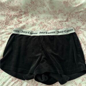 Juicy Couture Black Velour Sleep Shorts